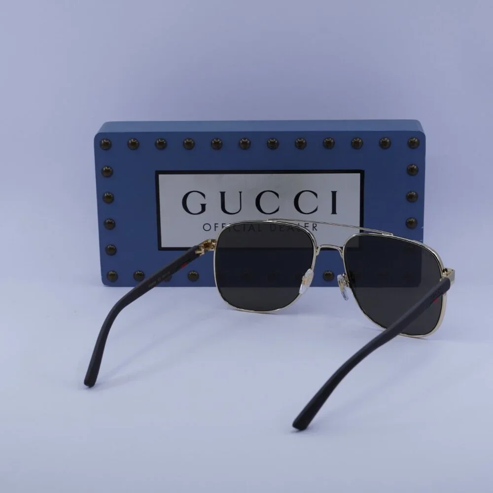 Gucci GG0422S 003 Square Sunglasses - Gold\Brown